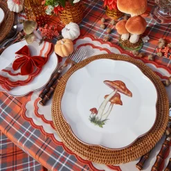 Mrs. Alice Scalloped Mushroom Dinner Plate< Dinner Plates