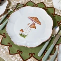 Mrs. Alice Scalloped Mushroom Dinner Plate< Dinner Plates