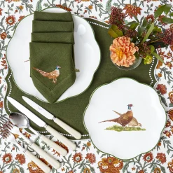 Mrs. Alice Scalloped Pheasant Starter Plate< Starter Plates