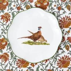 Mrs. Alice Scalloped Pheasant Starter Plate< Starter Plates