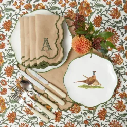 Mrs. Alice Scalloped Pheasant Starter Plate< Starter Plates