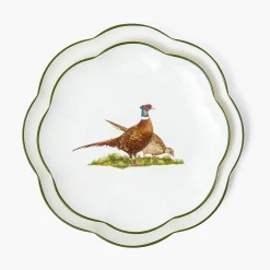 Mrs. Alice Scalloped Pheasant Starter Plate< Starter Plates