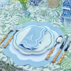 Mrs. Alice Serena Appliqué Blue Napkins (Set of 4)< Napkins | Mrs. Alice Monogram