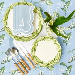 Mrs. Alice Serena Appliqué Blue Napkins (Set of 4)< Napkins | Mrs. Alice Monogram