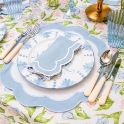 Mrs. Alice Serena Appliqué Blue Placemats (Set of 4)< Placemats | For Her