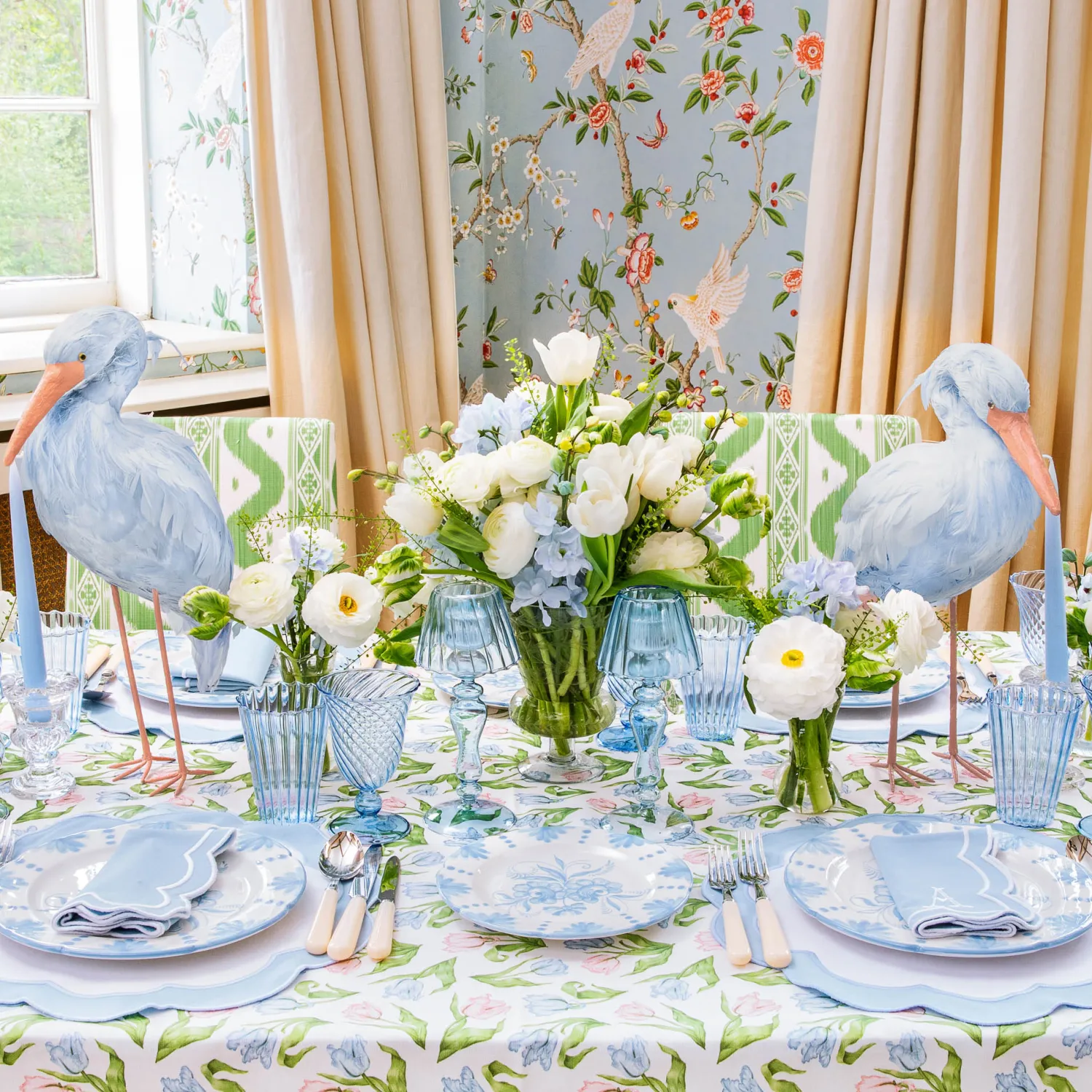 Mrs. Alice Serena Appliqué Blue Placemats (Set of 4)< Placemats | For Her