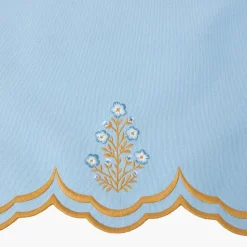 Mrs. Alice Serena Blue & Caramel Placemats & Carnation Napkins (Set of 4)< Summer Table Linen | Beautiful Blue