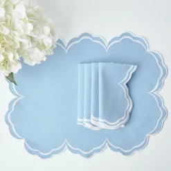 Mrs. Alice Serena Cornflower Blue Placemats (Set of 4)< Placemats