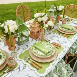 Mrs. Alice Serena Green Appliqué Napkins (Set of 4)< Napkins | Mrs. Alice Monogram