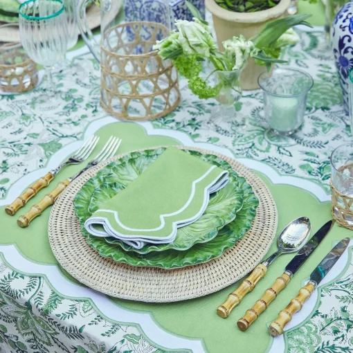 Mrs. Alice Serena Green Appliqué Napkins (Set of 4)< Napkins | Mrs. Alice Monogram