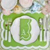 Mrs. Alice Serena Green Appliqué Placemats & Napkins (Set of 4)< Table Linen Sets | Mrs. Alice Monogram