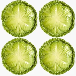 Mrs. Alice Serena Green Cabbage Dinner & Starter Plates (Set of 8)< Crockery Sets