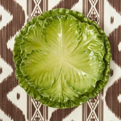 Mrs. Alice Serena Green Cabbage Dinner & Starter Plates (Set of 8)< Crockery Sets