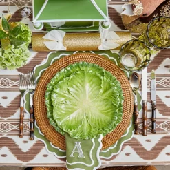 Mrs. Alice Serena Green Cabbage Dinner & Starter Plates (Set of 8)< Crockery Sets