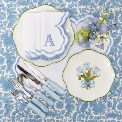 Mrs. Alice Serena White Placemats & Napkins (Set of 4)< Table Linen Sets | Mrs. Alice Monogram
