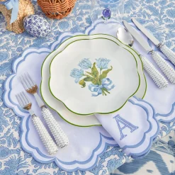 Mrs. Alice Serena White Placemats & Napkins (Set of 4)< Table Linen Sets | Mrs. Alice Monogram