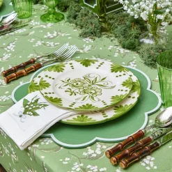 Mrs. Alice Seville Green Gardênia Starter Plates (Set of 4)< Starter Plates | Crockery Sets