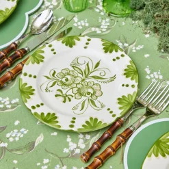 Mrs. Alice Seville Green Gardênia Starter Plates (Set of 4)< Starter Plates | Crockery Sets