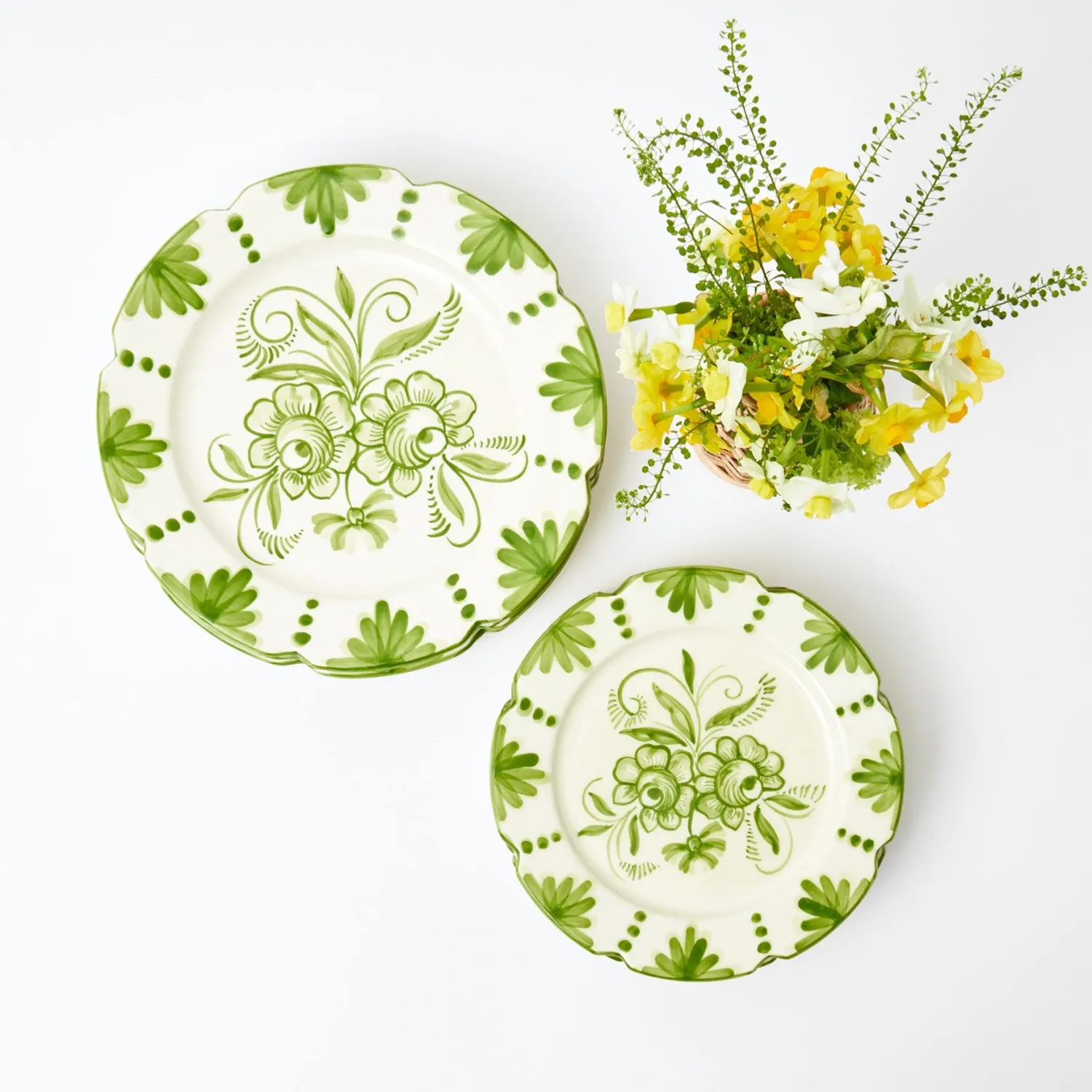 Mrs. Alice Seville Green Gardênia Starter Plates (Set of 4)< Starter Plates | Crockery Sets