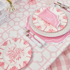 Mrs. Alice Seville Pink Gardênia Dinner & Starter Plates (Set of 8)< Crockery Sets