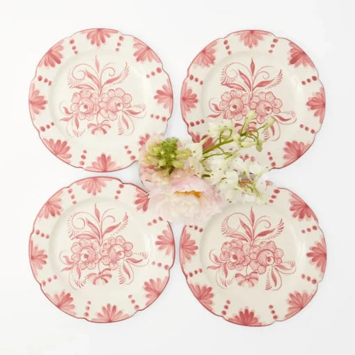 Mrs. Alice Seville Pink Gardênia Starter Plate (set of 4)< Starter Plates | Crockery Sets