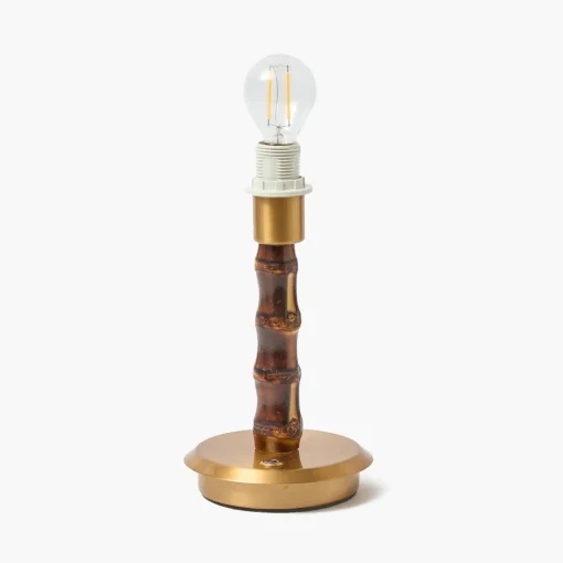 Mrs. Alice Short Burnt Bamboo Rechargeable Lamp< Rechargeable Table Lamps | Summer Lighting