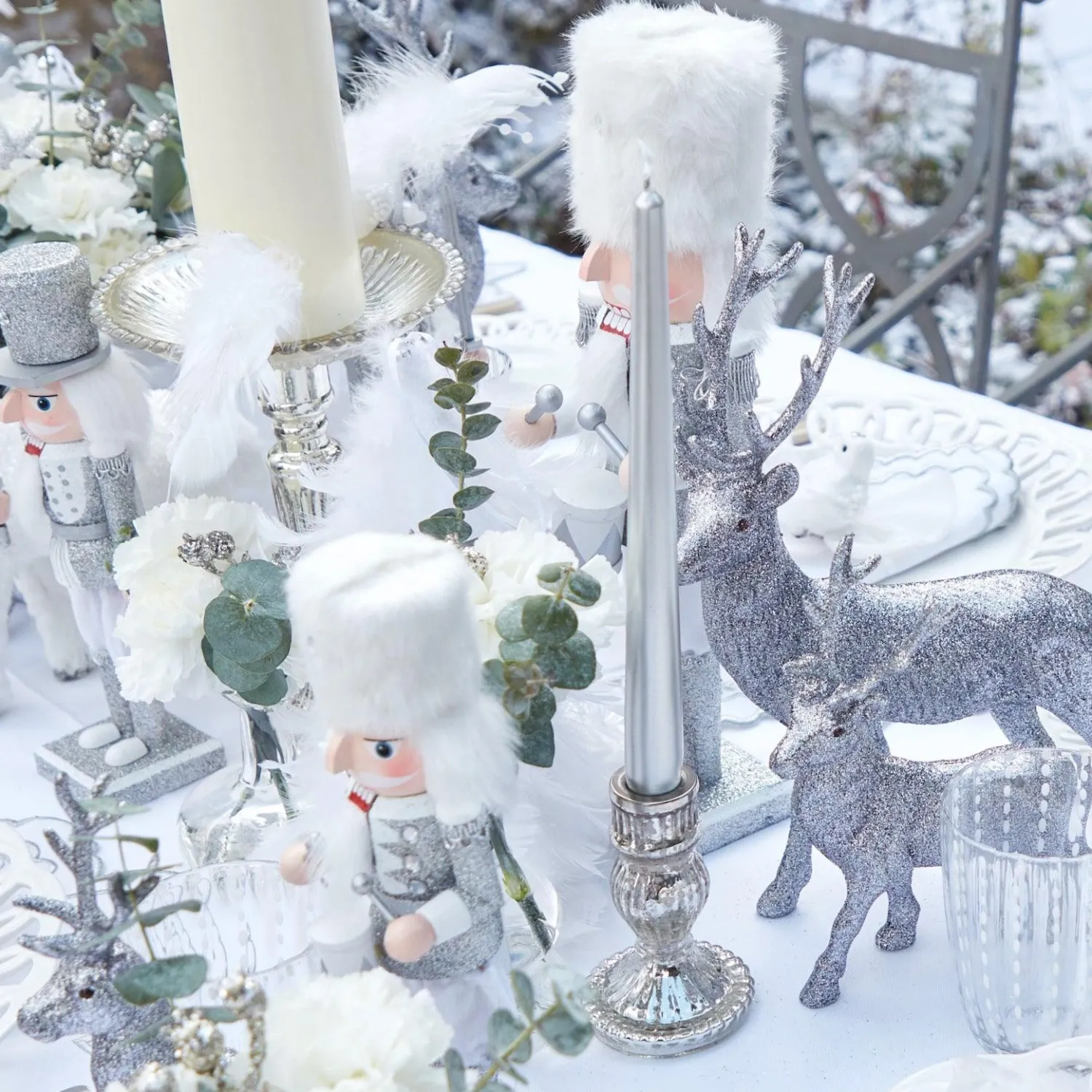 Mrs. Alice Silver Candles (Set of 8)< Candles