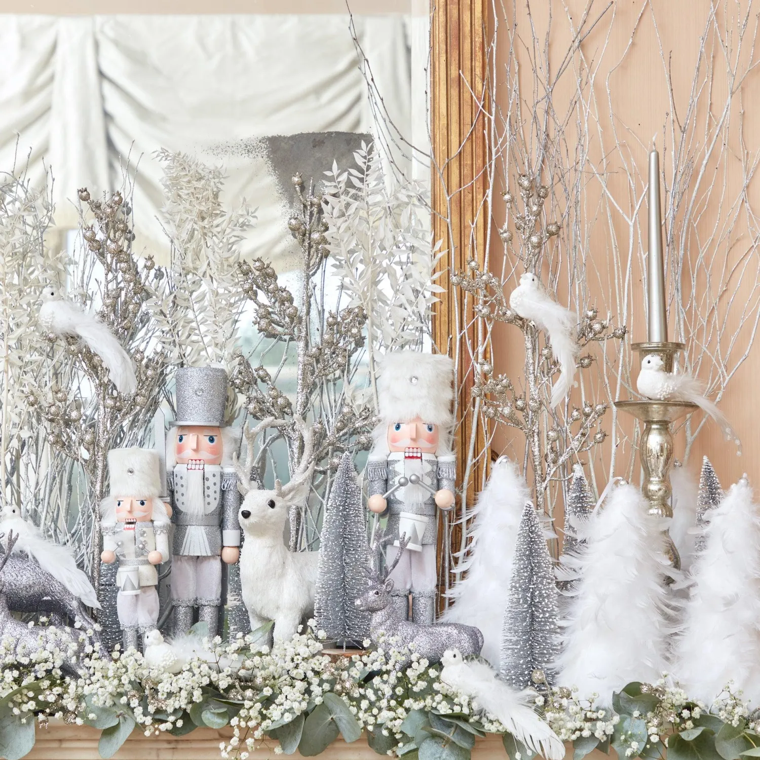 Mrs. Alice Silver Candles (Set of 8)< Candles