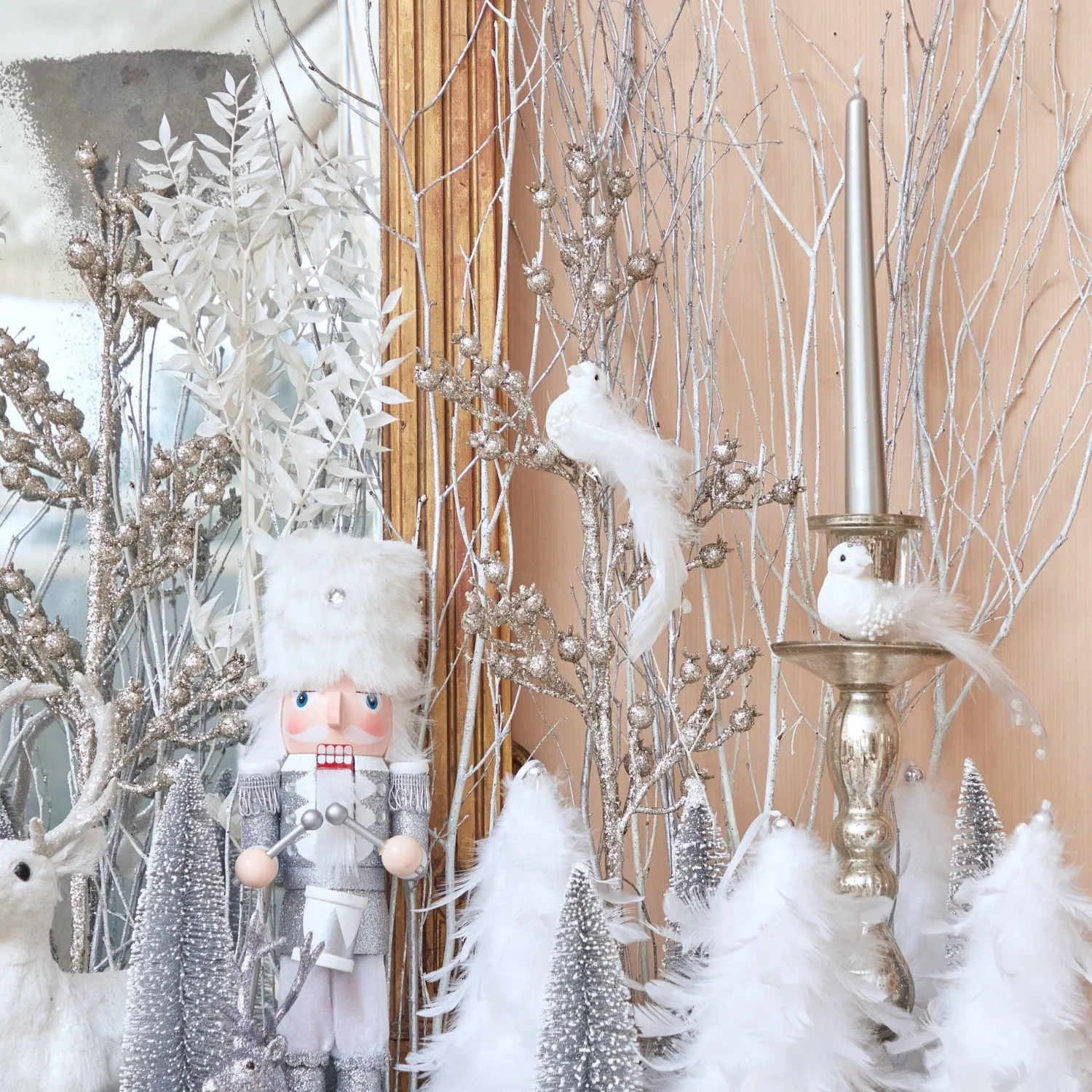 Mrs. Alice Silver Candles (Set of 8)< Candles