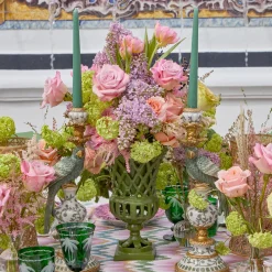 Mrs. Alice Small Adelaide Green Lattice Urn Vase< Vases | Vases & Planters