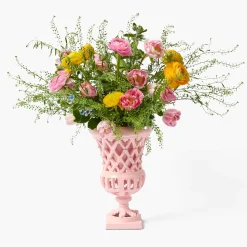Mrs. Alice Small Adelaide Pink Lattice Urn Vase< Vases | Vases & Planters