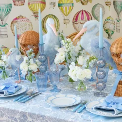 Mrs. Alice Small Camille Azure Candle Holders (Pair)< Summer Glassware | Summer Candleware