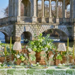 Mrs. Alice Small Camille Olive Candle Holder (Pair)< Summer Glassware | Summer Candleware