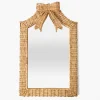 Mrs. Alice Small Celine Bow Rattan Mirror< Mirrors