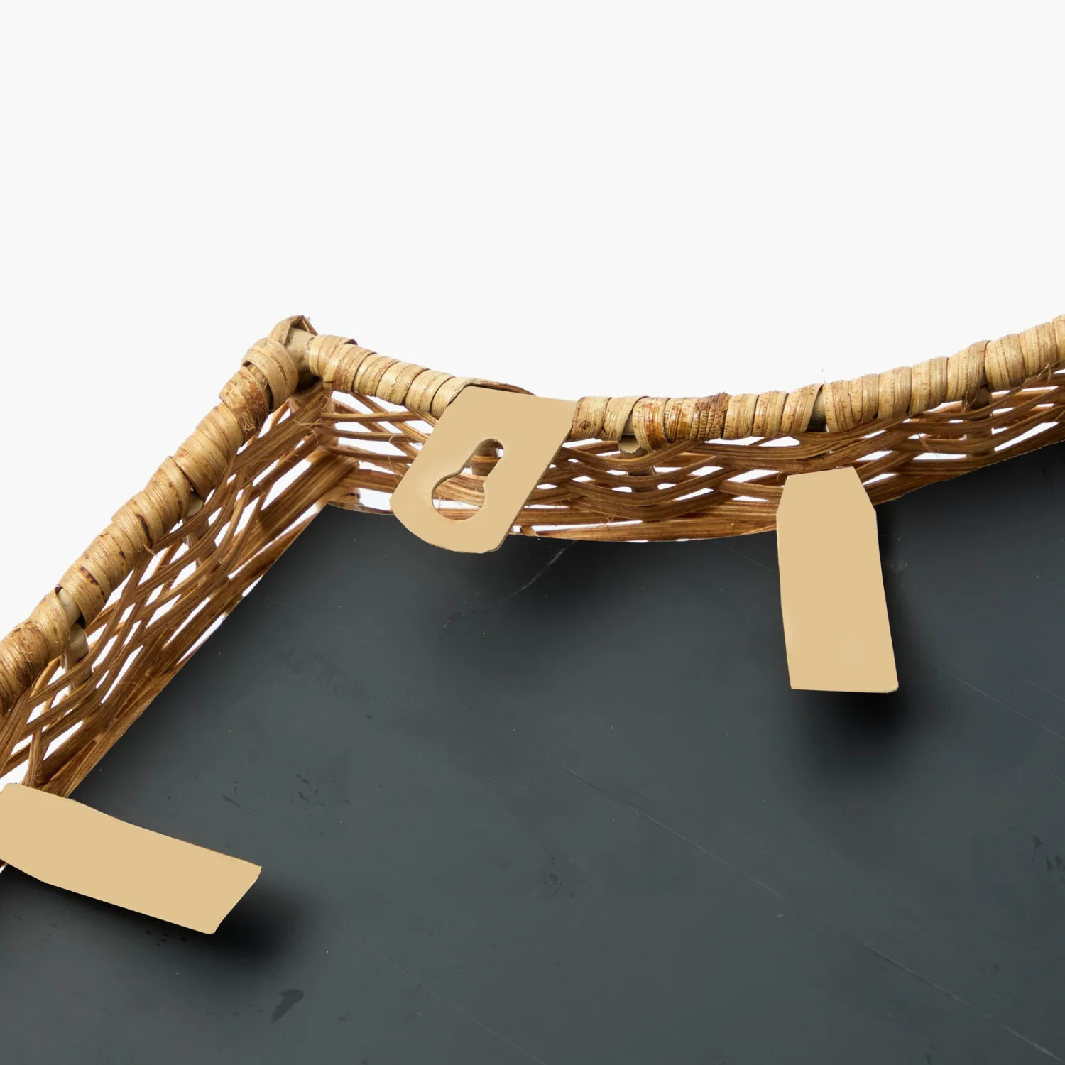 Mrs. Alice Small Celine Bow Rattan Mirror< Mirrors