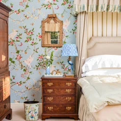 Mrs. Alice Small Celine Bow Rattan Mirror< Mirrors