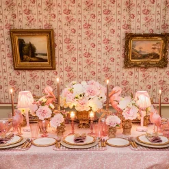 Mrs. Alice Small Gisele Pink Candle Holder (Pair)< Summer Candleware | Candle Holders