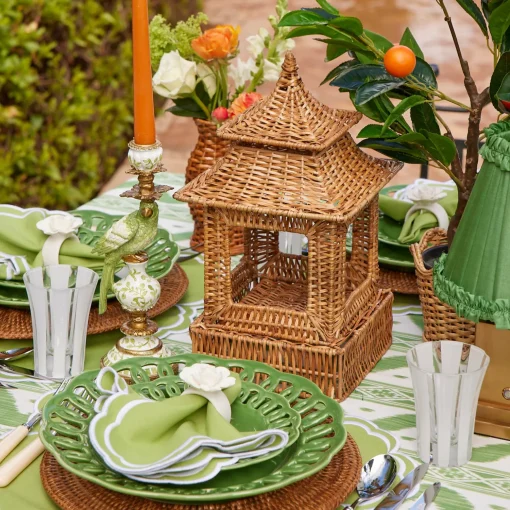 Mrs. Alice Small Green Parrot Candle Holders (Pair)< Summer Candleware | Candle Holders