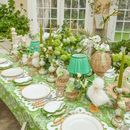 Mrs. Alice Small Green Parrot Candle Holders (Pair)< Summer Candleware | Candle Holders