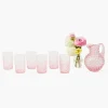 Mrs. Alice Small Rose Pink Hobnail Jug & Glasses (Set of 6)< Summer Glassware | Glassware Sets