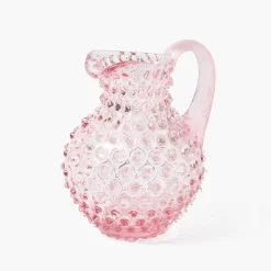 Mrs. Alice Small Rose Pink Hobnail Jug & Glasses (Set of 6)< Summer Glassware | Glassware Sets