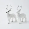 Mrs. Alice Snow White Glitter Reindeer (Pair)< Christmas Decorations