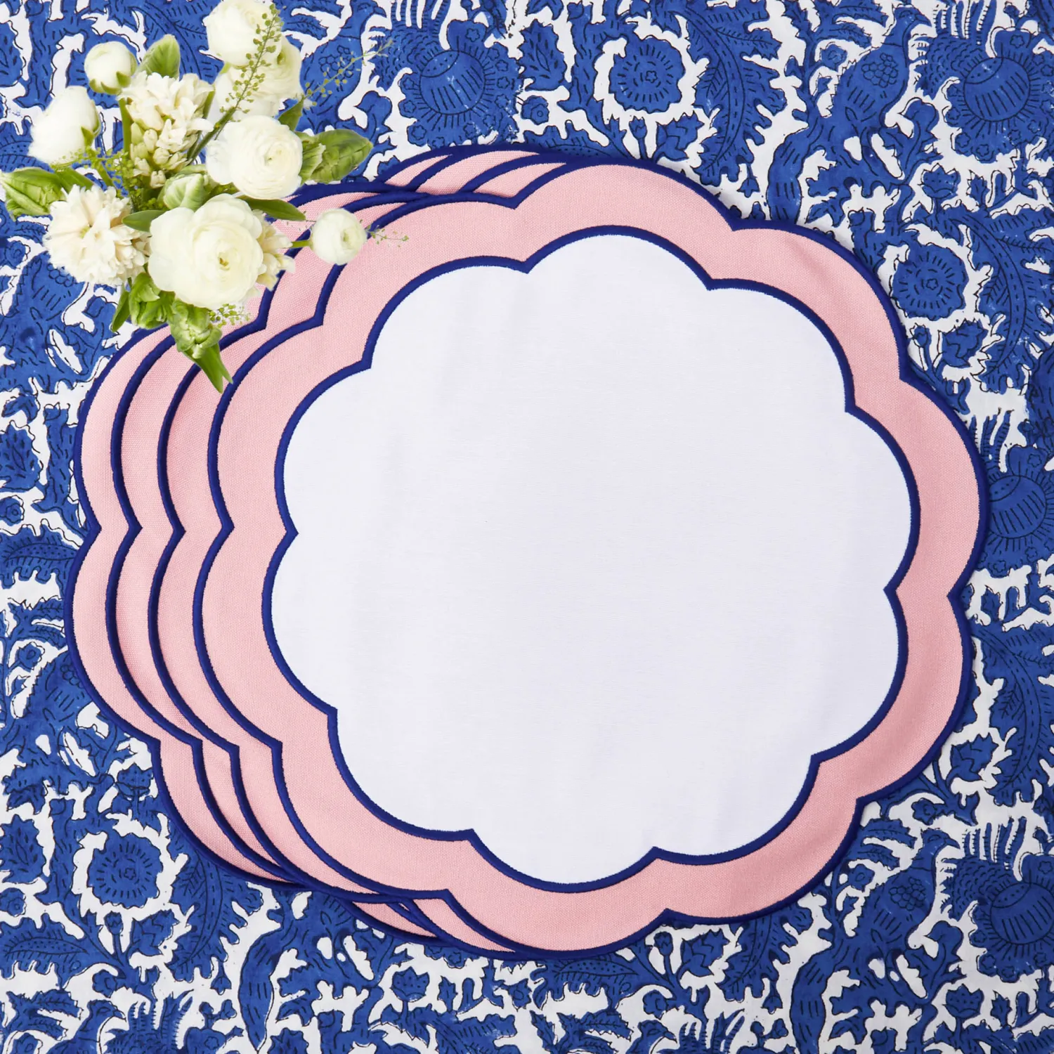 Mrs. Alice Sofia Pink Appliqué Placemats (Set of 4)< Placemats