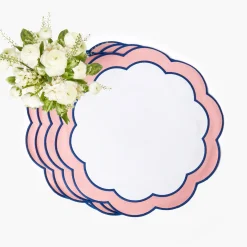Mrs. Alice Sofia Pink Appliqué Placemats & Napkins (Set of 4)< Table Linen Sets | Mrs. Alice Monogram