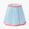 Mrs. Alice Soft Blue & Coral Lotus Lampshade (18cm)< Lampshades