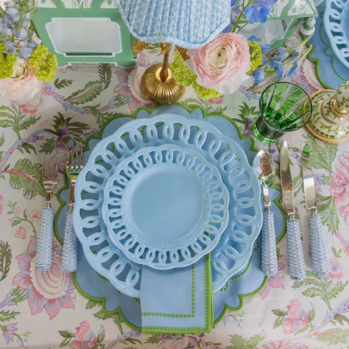 Mrs. Alice Soft Blue Lace Dinner & Starter Plates (Set of 8)< Summer Crockery | Crockery Sets
