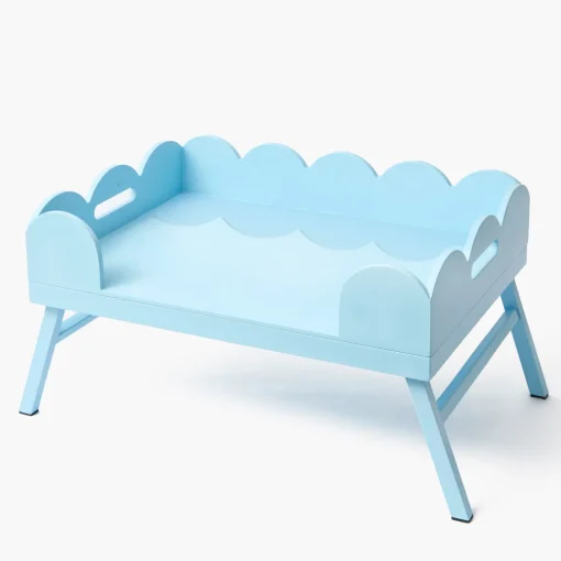 Mrs. Alice Soft Blue Lacquer Breakfast Tray< Trays | For Her