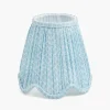 Mrs. Alice Soft Blue Lotus Deep Scalloped Lampshade (14cm)< Lampshades