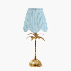 Mrs. Alice Soft Blue Lotus Deep Scalloped Lampshade (14cm)< Lampshades