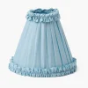 Mrs. Alice Soft Blue Silk Frilled Lampshade (18cm)< Lampshades